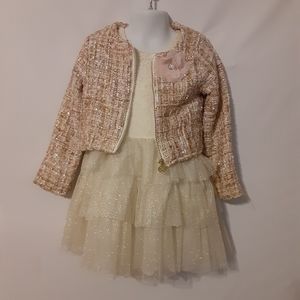 Girls 4T 2-Piece Tweed Jacket and Tutu Dress
